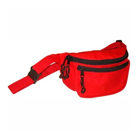 Kemp Usa Kemp Fanny Pack With Screenprint Guard, Red, No Logo, 10-103-RED-NL 10-103-RED-NL